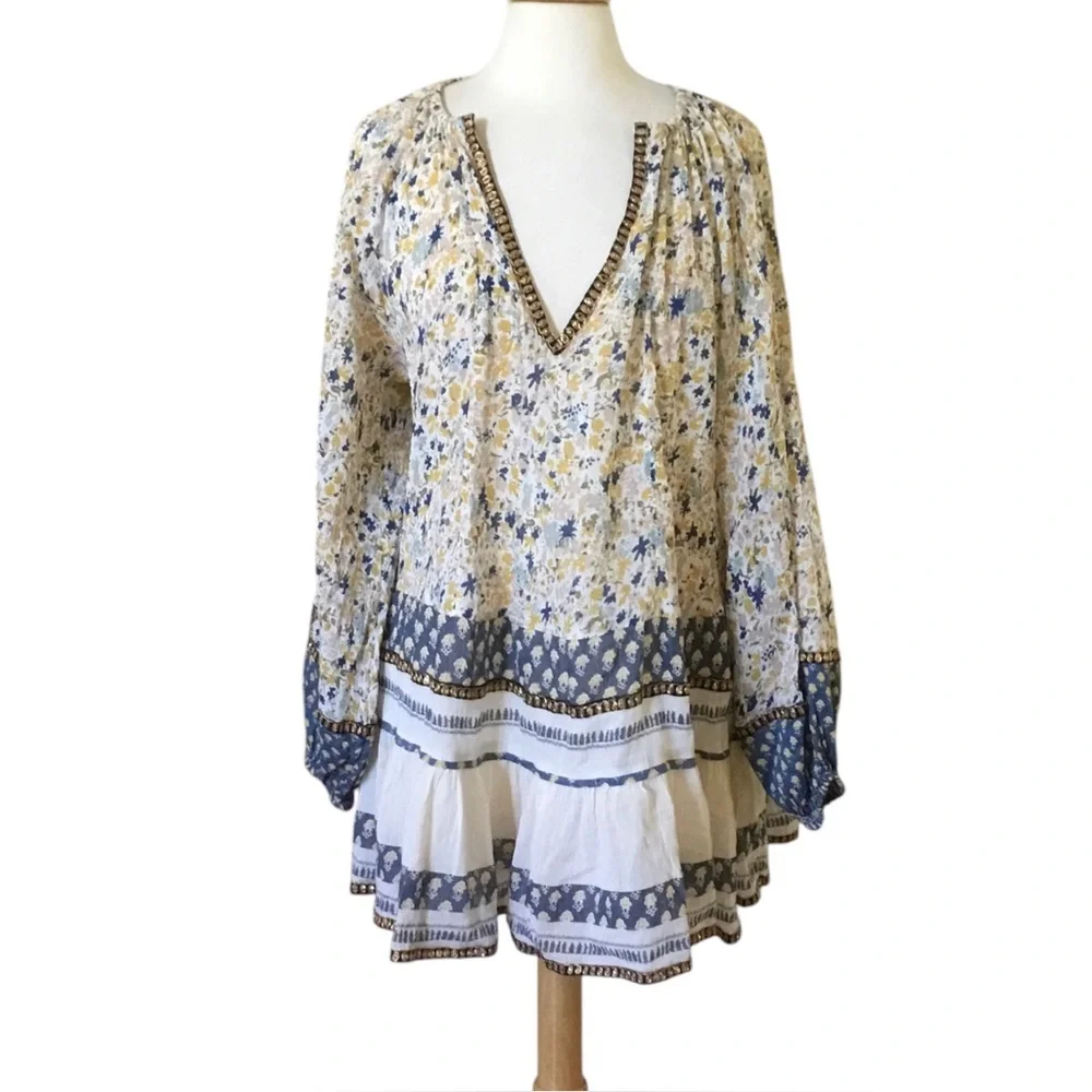 Free People Gardenia Floral Tunic Top - Picture 3 of 11